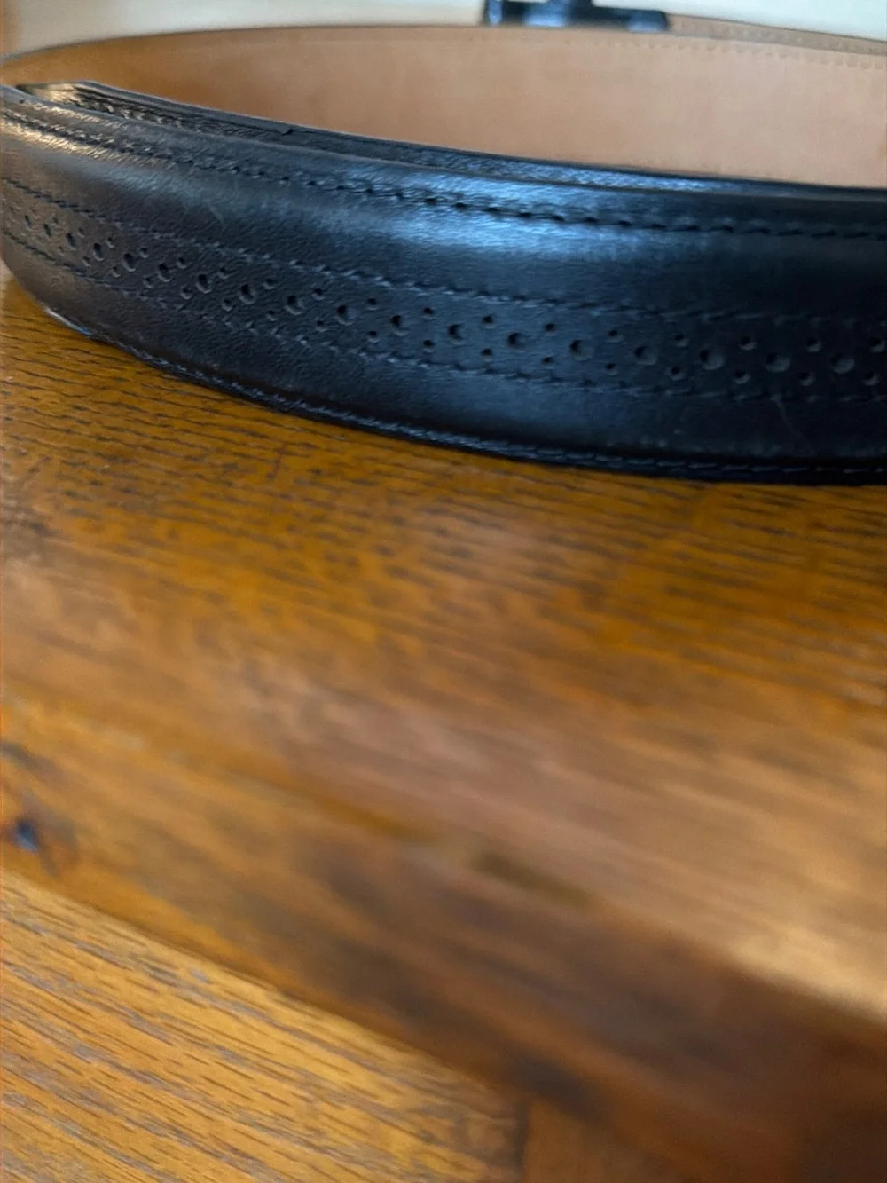 Allen Edmonds State Street European Calfskin Black Leather Dress Belt Men's 42